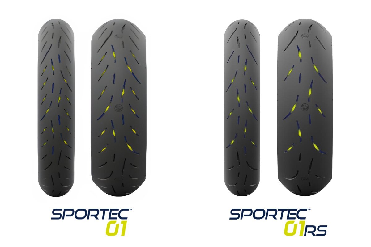 SPORTEC 01とSPORTEC 01 RSのトレッドパターン比較